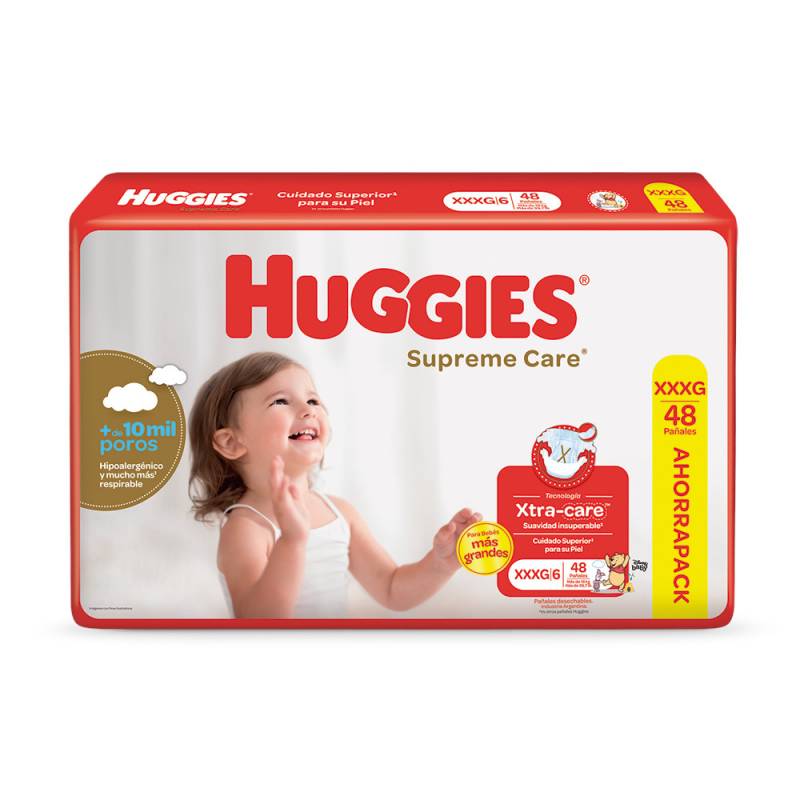 Pañal Huggies XXXG Supreme Care x48 Unid. La Anónima Online