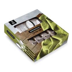 Juego de Cubiertos Simonaggio 24 Piezas Acero Inox.