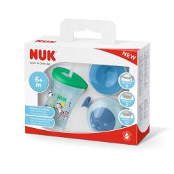 Set Vaso Nuk 230Ml Verde y Azul