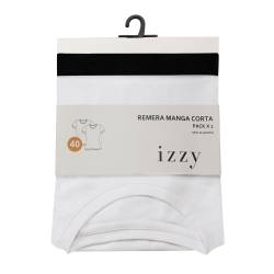 Pack x2 Remeras Izzy Mujer Negra y Blanca Talle 46