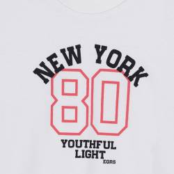 Remera Teen Engers Manga Larga Estampada Blanca Talle 16