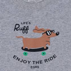 Remera Bebe Engers Manga Larga Estampada Gris Talle 36