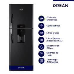 Heladera Drean 396 Lts HDR400F41N Negra