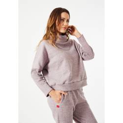 Buzo Mujer Hanes Cuello Polera Uva Melange Talle M