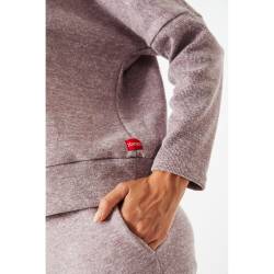 Buzo Mujer Hanes Cuello Polera Uva Melange Talle M