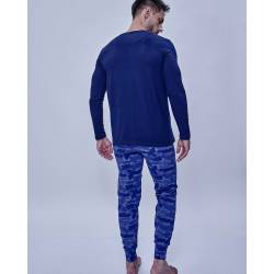 Pijama Hombre Eyelit Camuflado Marino Talle M