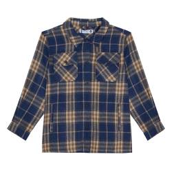 Camisaco Hombre Flanel Izzy Gris Talle XXL