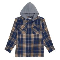 Camisaco Hombre Flanel Izzy Gris Talle XXL
