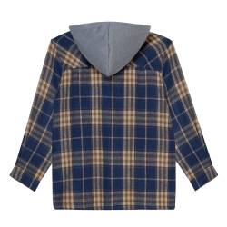 Camisaco Hombre Flanel Izzy Gris Talle XXL
