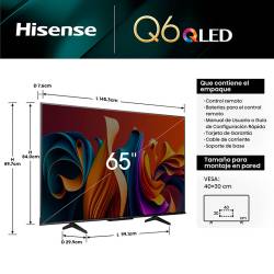 Tv 65" Hisense QLED 4K UHD Google 9165Q6N