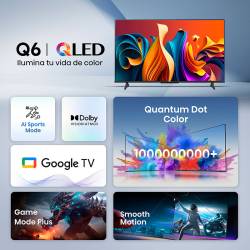 Tv 65" Hisense QLED 4K UHD Google 9165Q6N