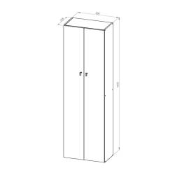 Organizador Dielfe 2 Puertas Blanco D062