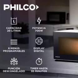 Microondas Philco Digital 20 Lts 700W MPHDW20UAP