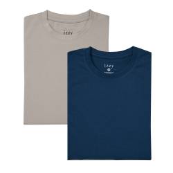 Pack x2 Remeras Hombre Izzy Azul y Beige Talle L