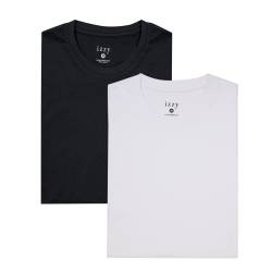 Pack x2 Remeras Hombre Izzy Manga Larga Blanca y Negra Talle XL