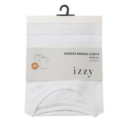 Pack x2 Remeras Mujer Izzy Blancas Talle 40