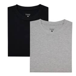 Pack x2 Remeras Mujer Izzy Manga Larga Negra y Gris Talle 44