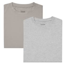 Pack x2 Remeras Mujer Izzy Beige y Gris Talle 40