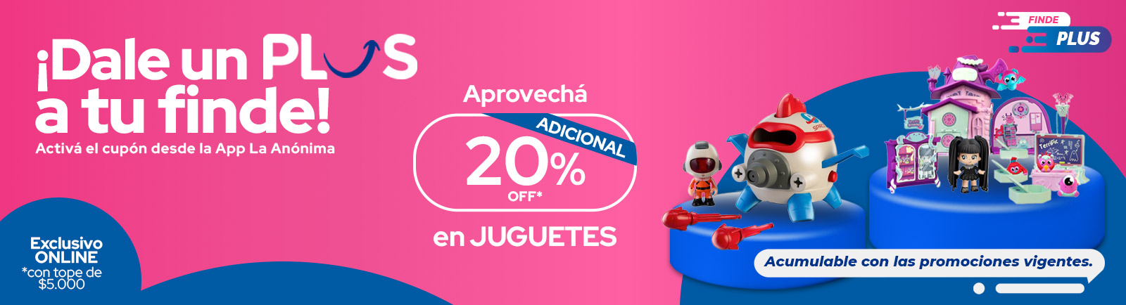 FindePlus Juguetes | 20% adicional