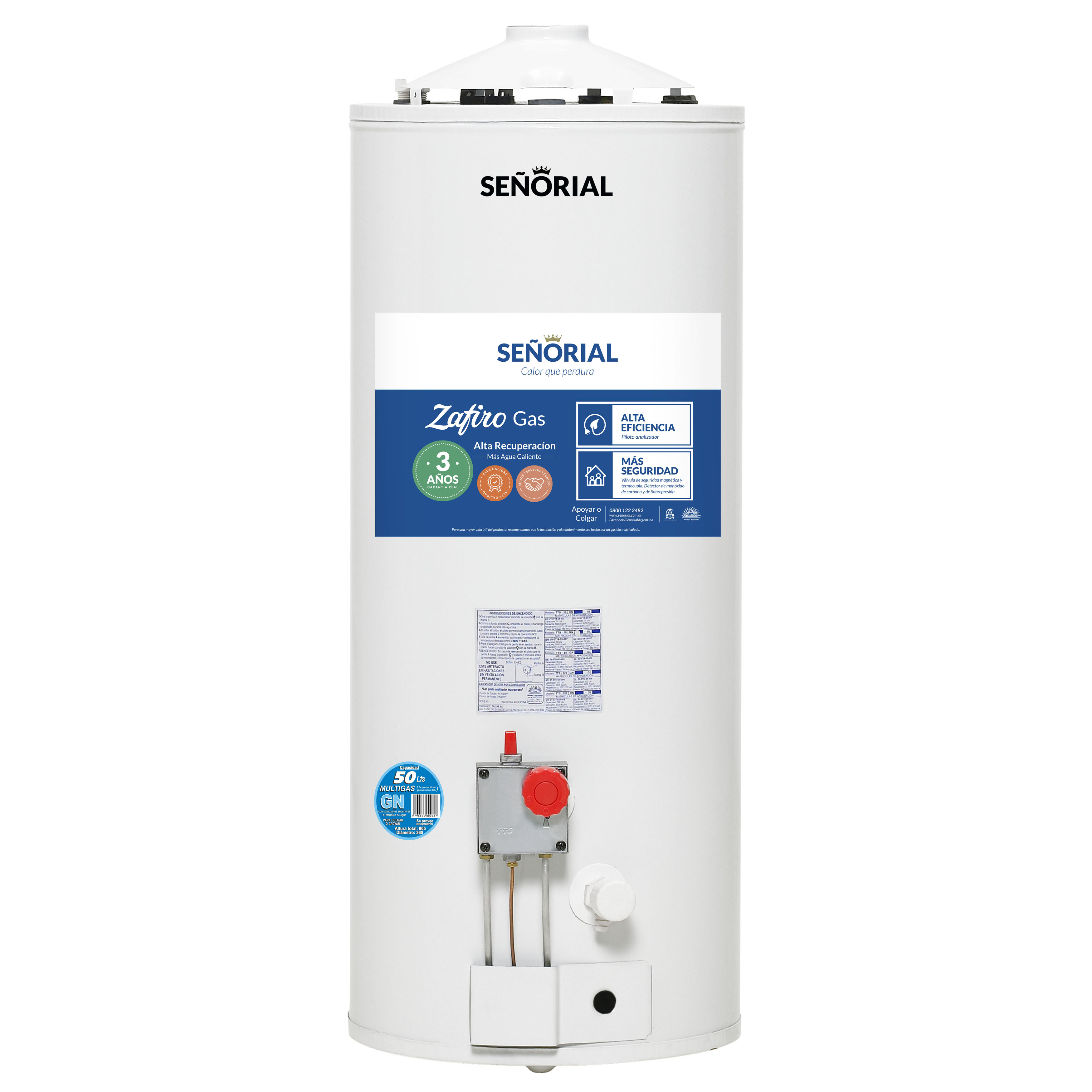 Termotanque a Gas Señorial 50 Lts TSZ-50