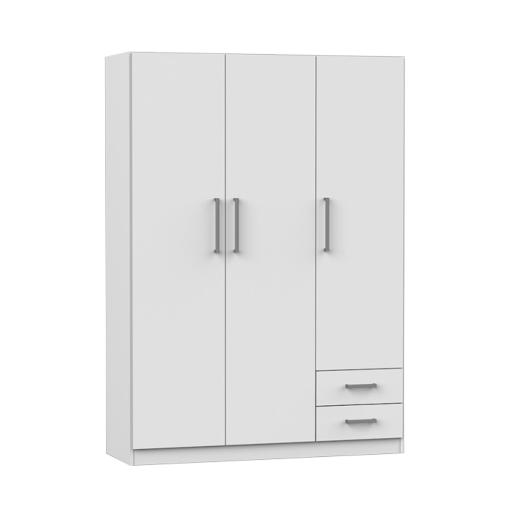 Placard Dielfe 3 Puertas y 2 Cajones Blanco PAC130-B