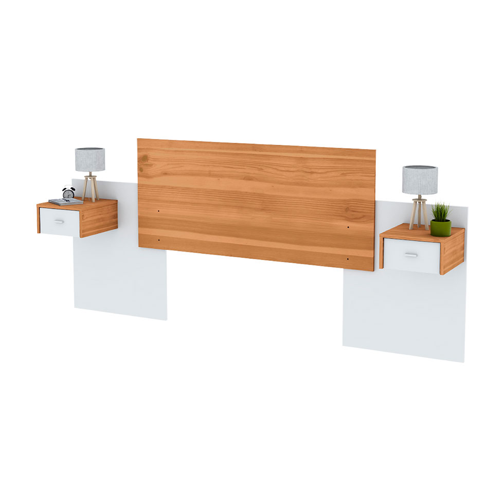 Respaldo de Cama Centro Estant con Mesa de Luz RC6P