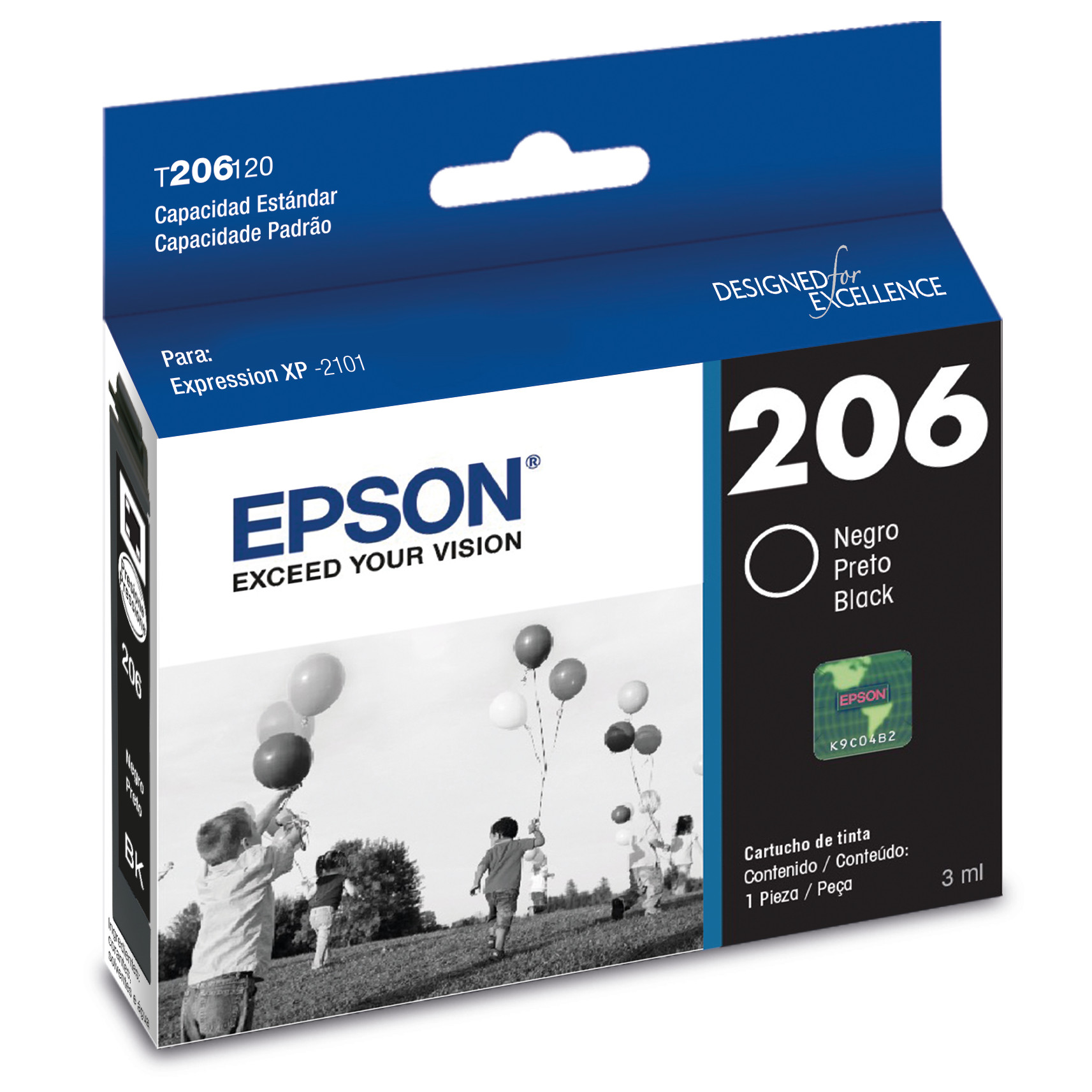 Cartucho de Tinta Epson 206 Negro