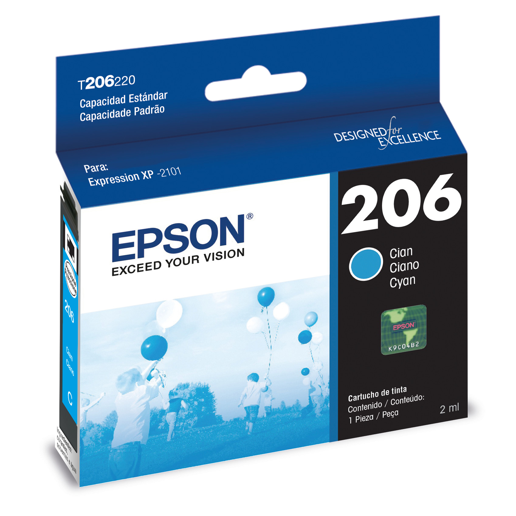 Cartucho de Tinta Epson 206 Cian 