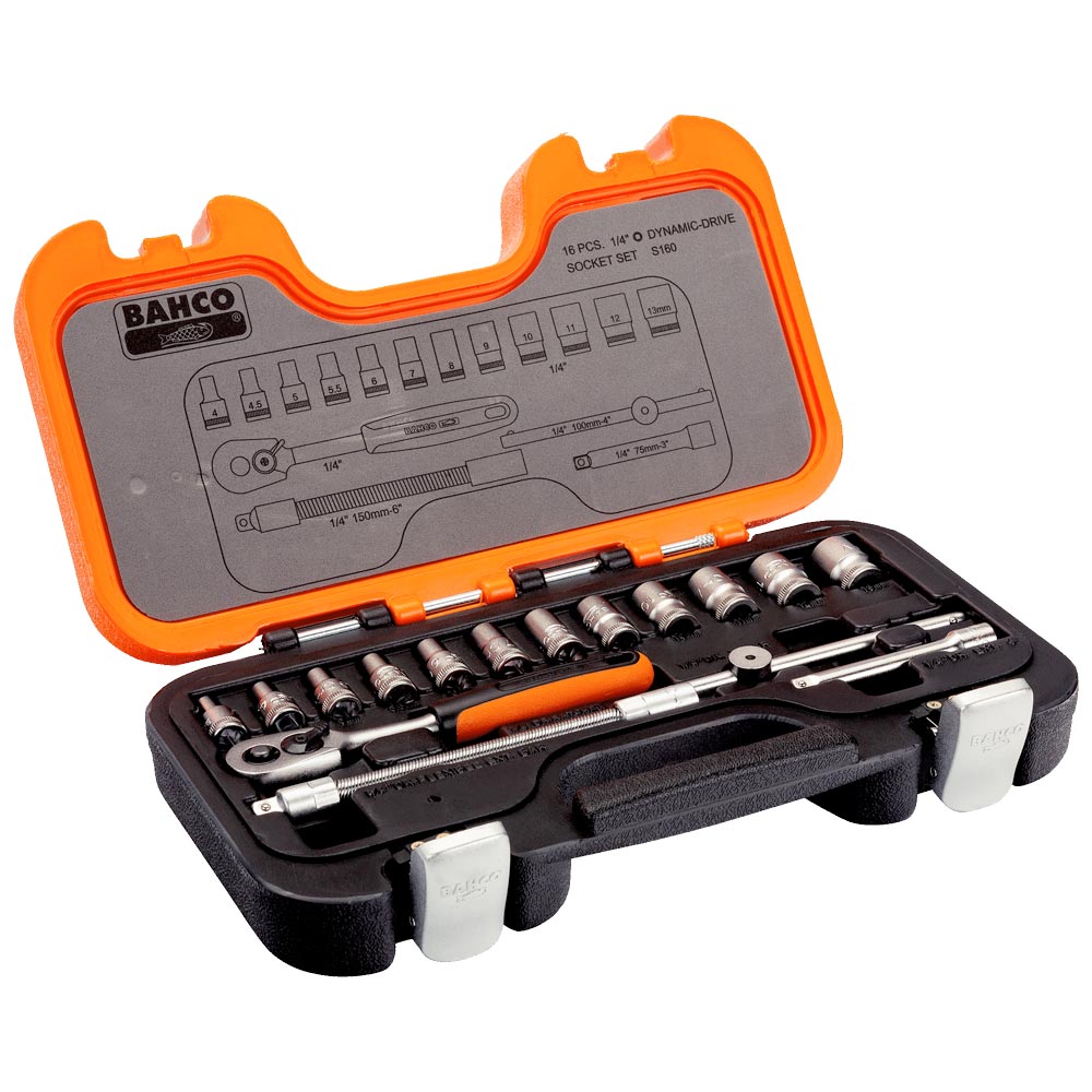 Set Bocallaves y Accesorios Encastre 1/4-1/2 Bahco