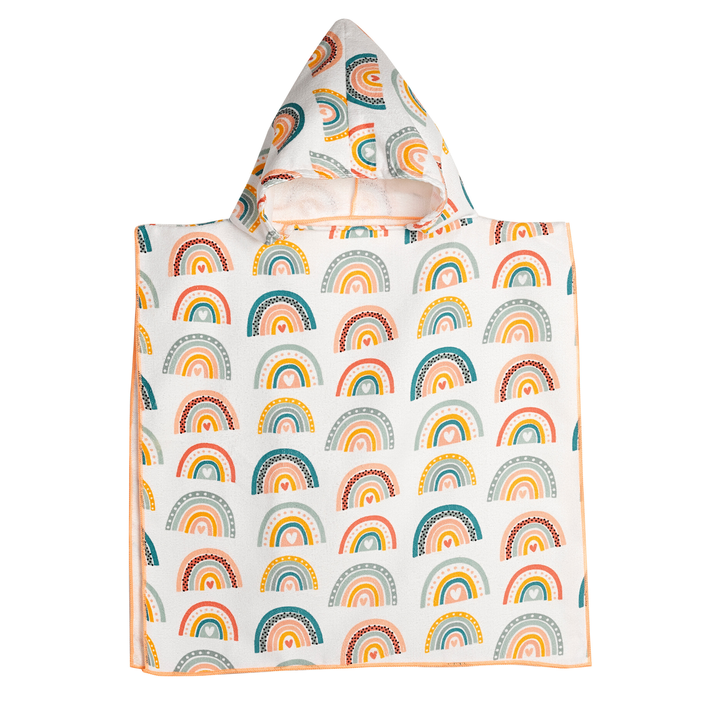 Poncho Toallón Infantil Estampado Arcoíris
