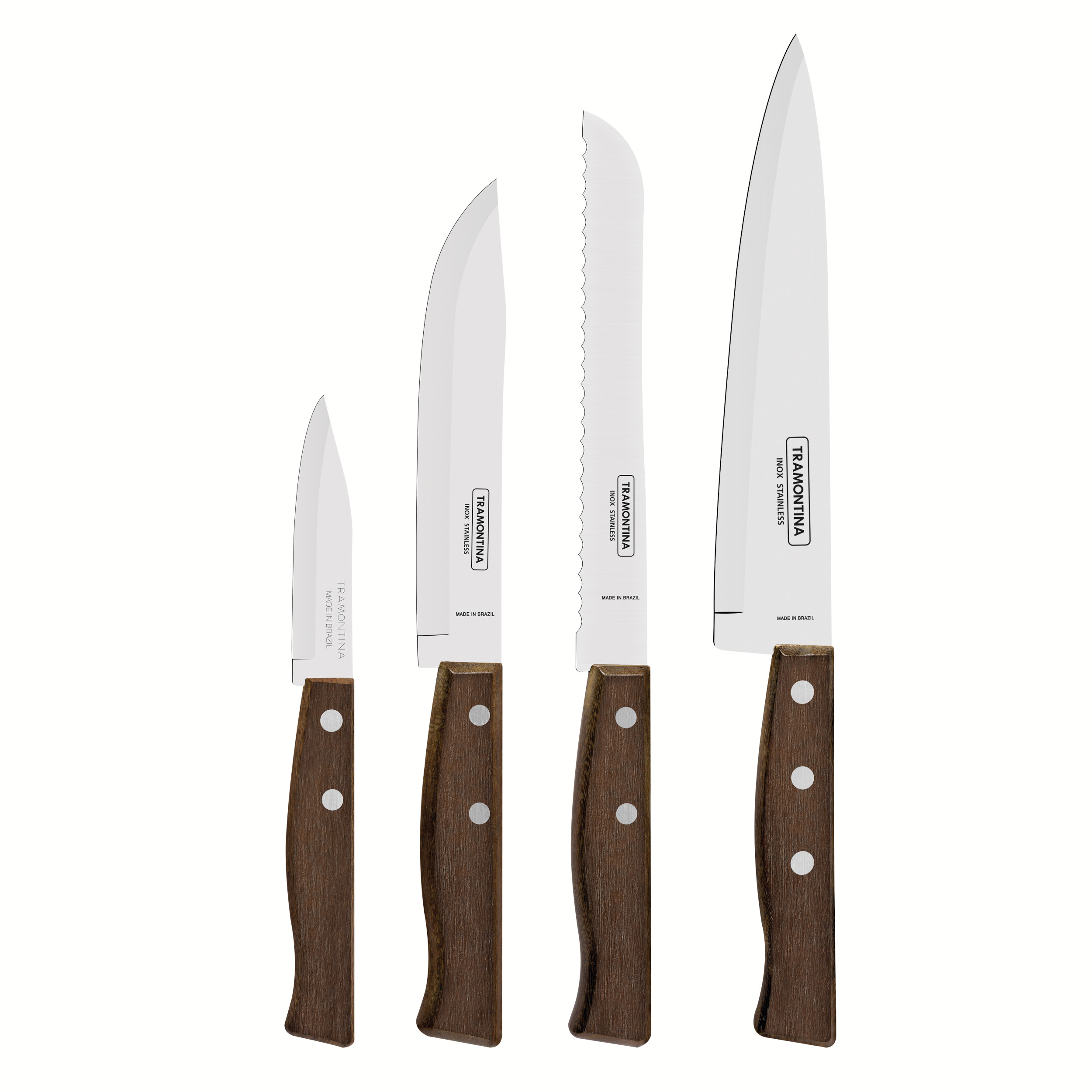 Juego de Cuchillos Tramontina Tradicional Gris 4 Piezas