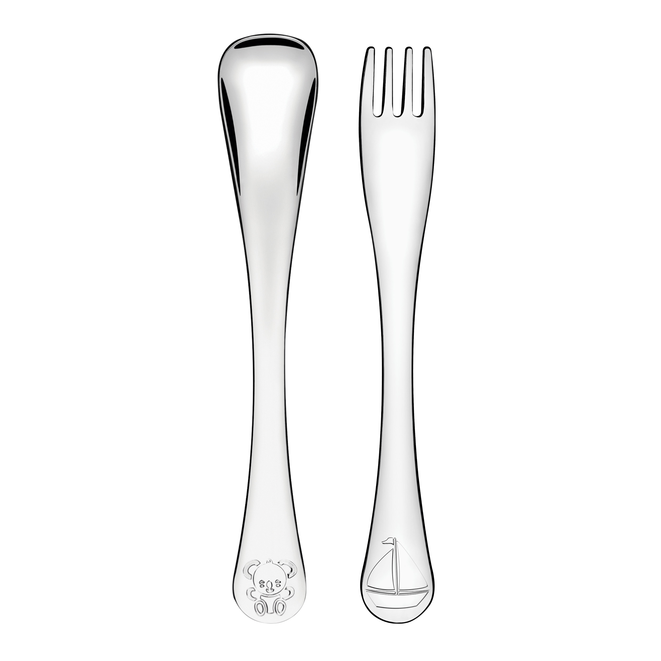 Juego de Cubiertos Tramontina Infantil 2 Piezas Acero Inox.