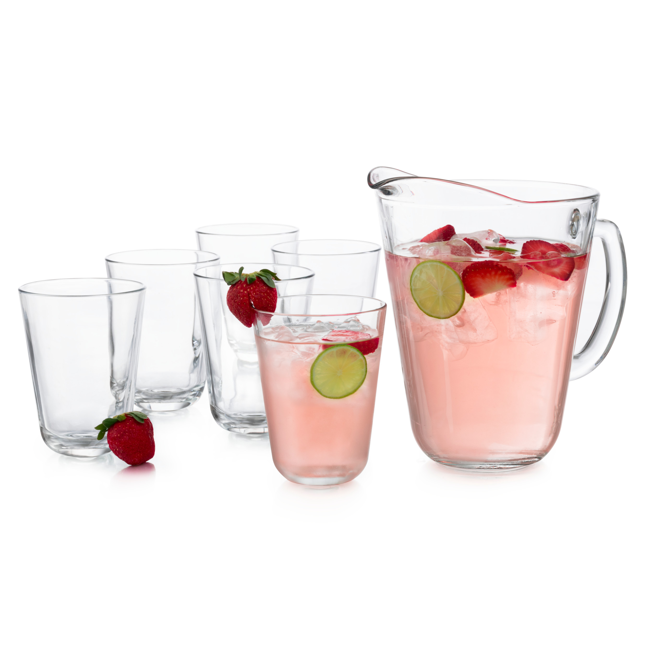 Juego de Vasos + Jarra 7 Piezas Crisa Calypso