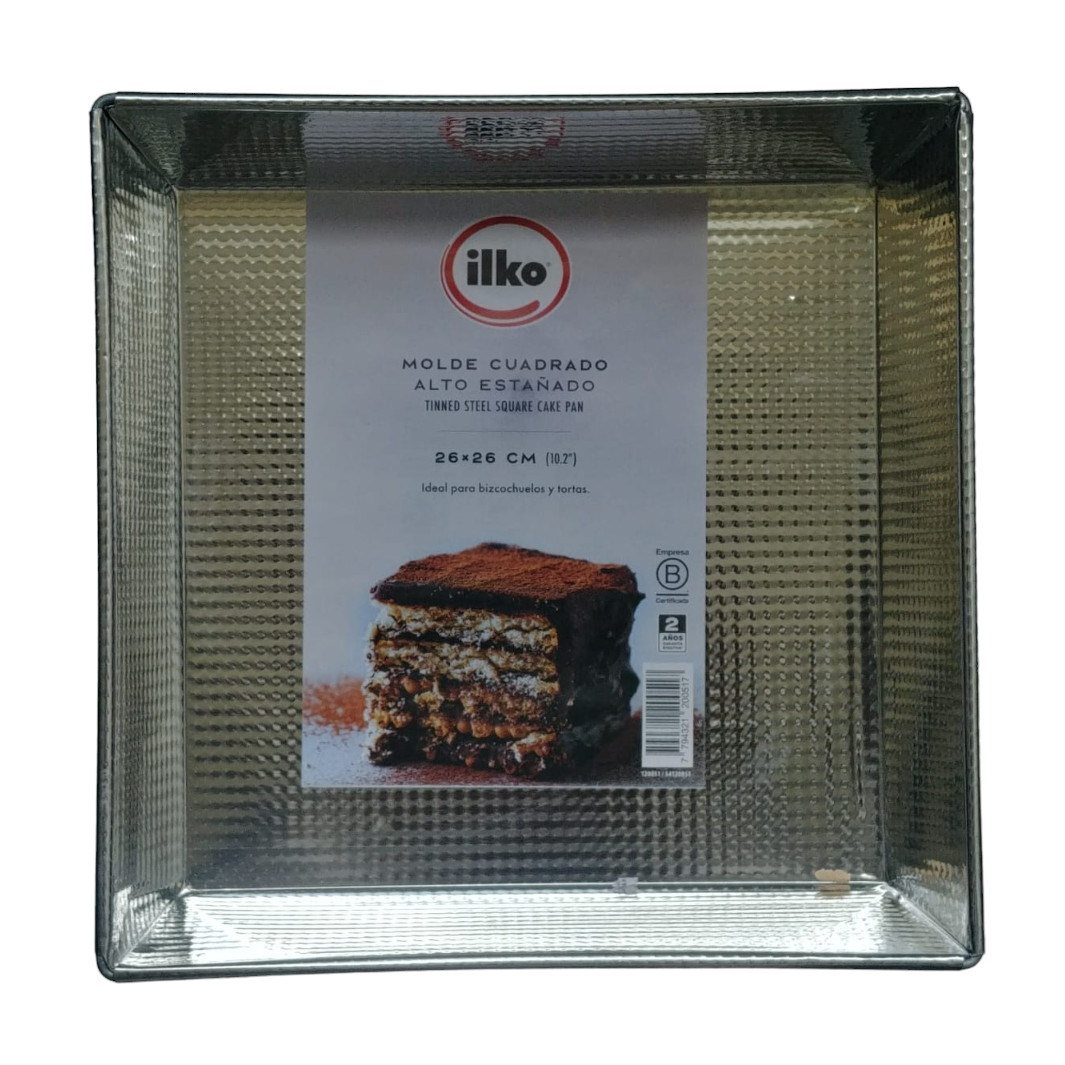 Molde Alto 26x26cm Estañado
