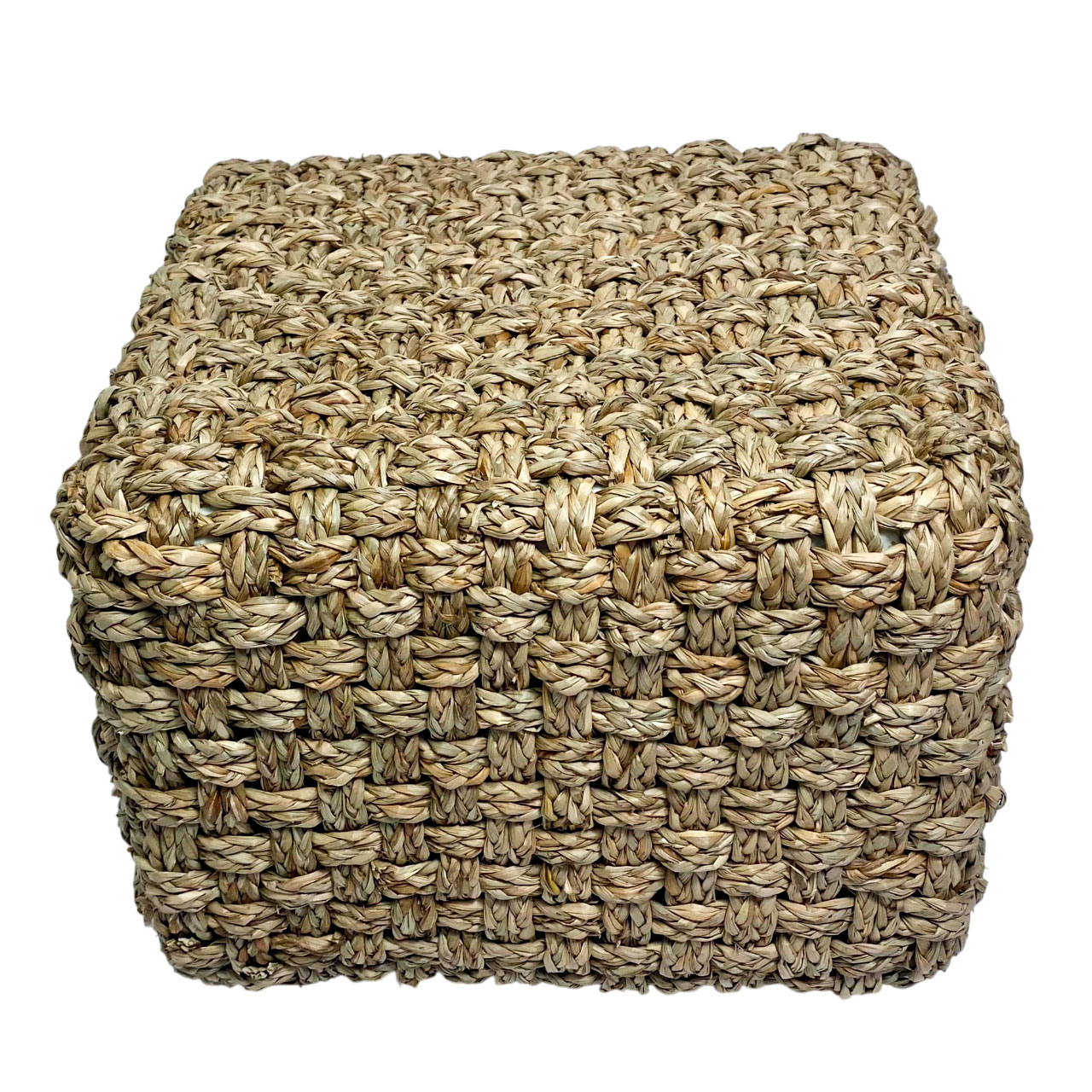 Puff Cuadrado Trenzado