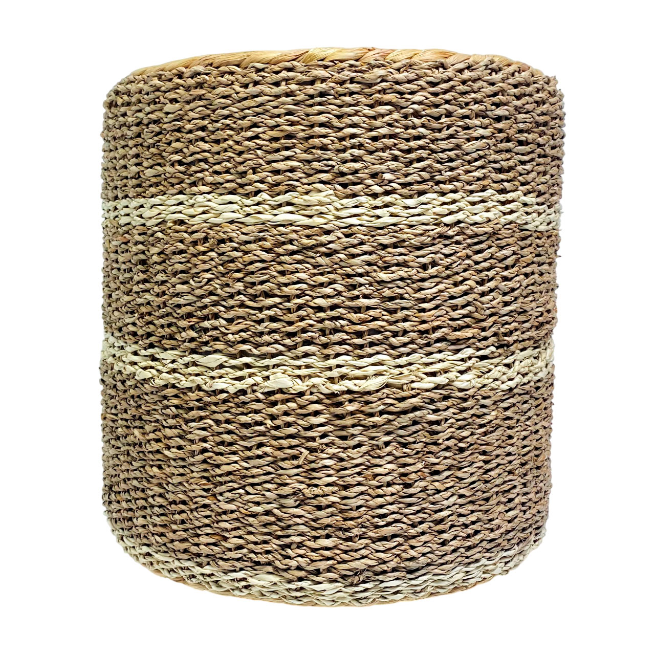 Puff Ottomano Rayas Gris