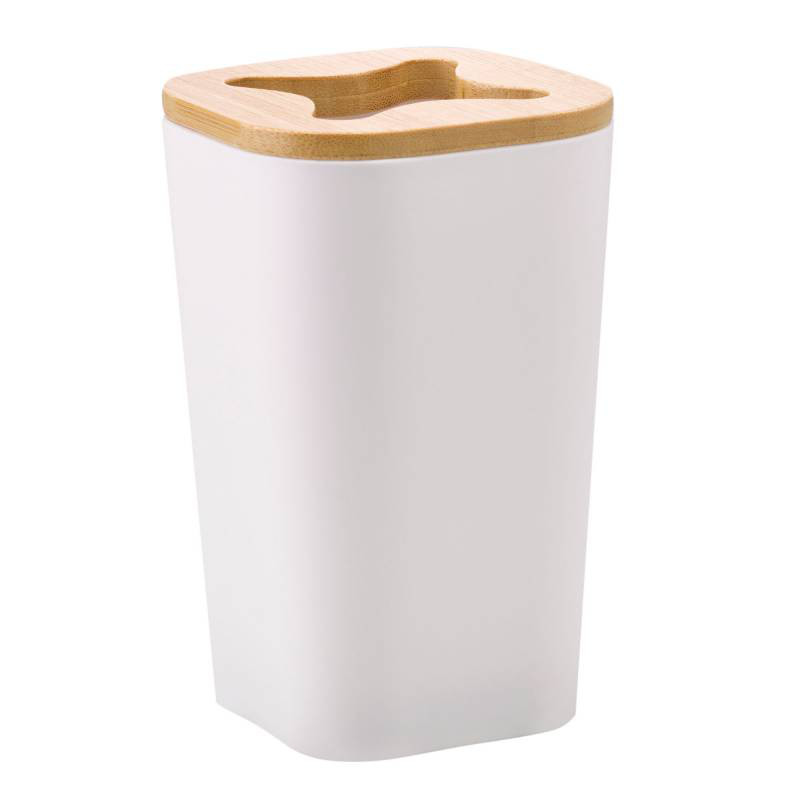 Porta Cepillo Creser Limited Blanco Bambú