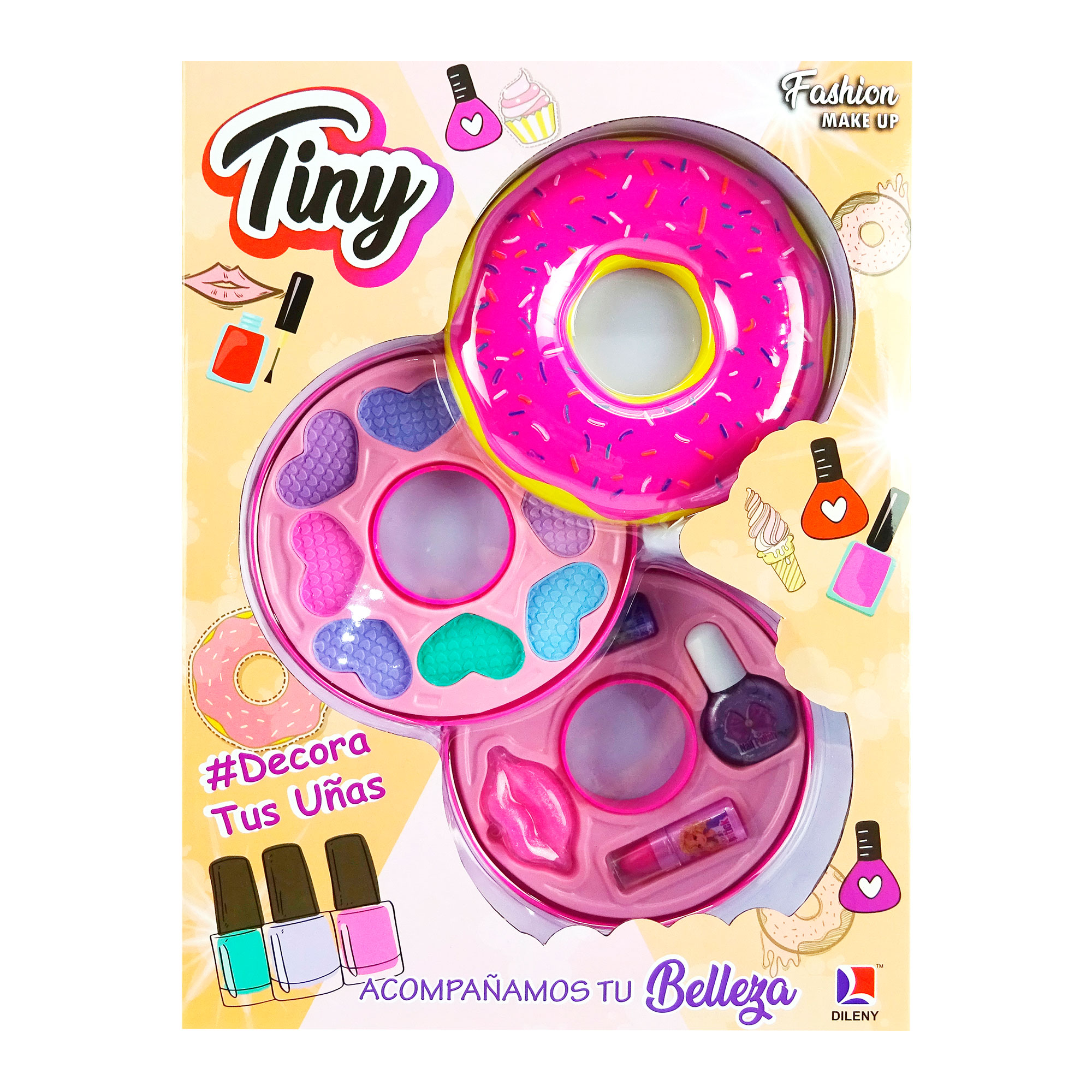 Set De Maquillaje Dona En Caja Con Sombras Y Esmaltes 