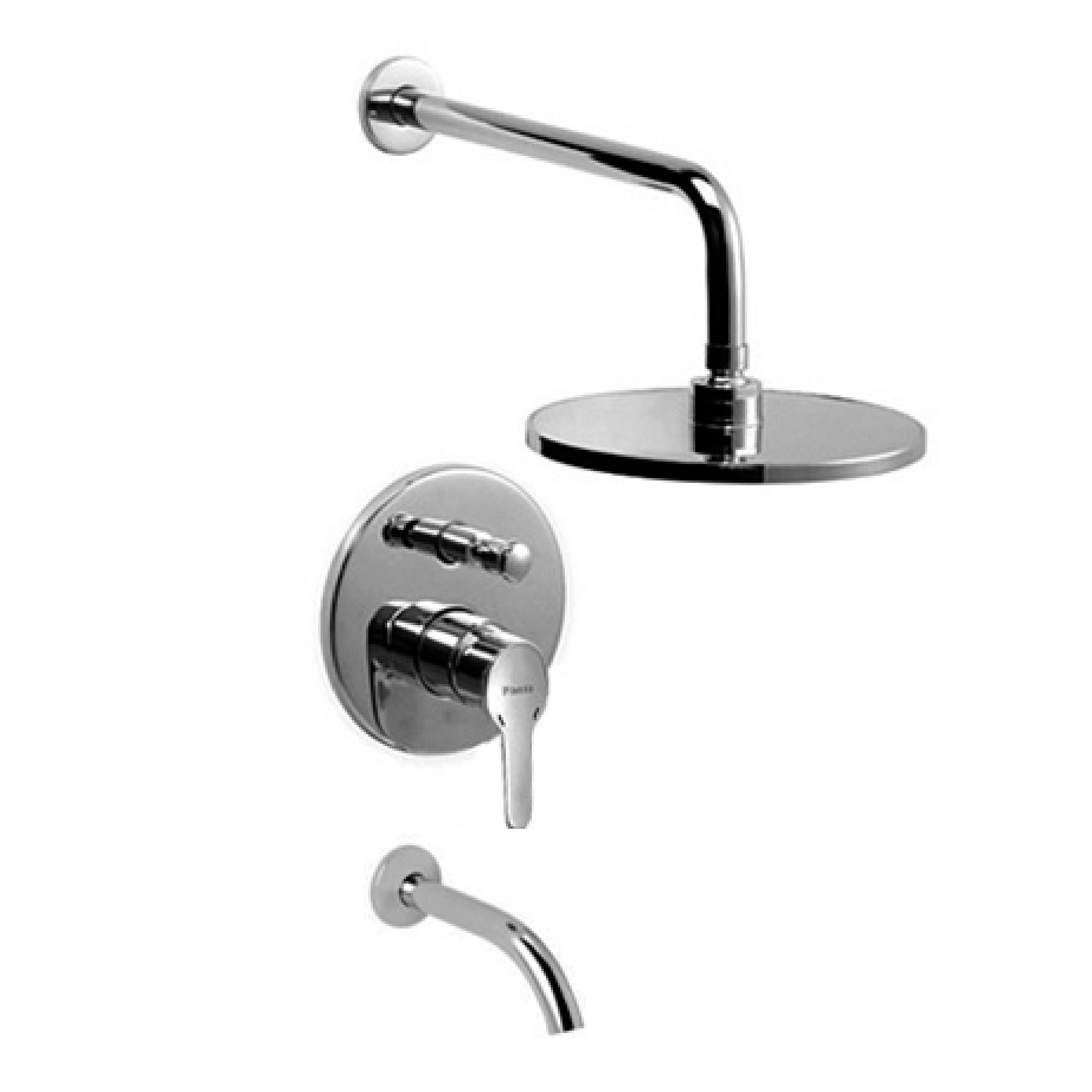 Grifería Ducha De Embutir Monocomando Transferencia Piazza Emblem