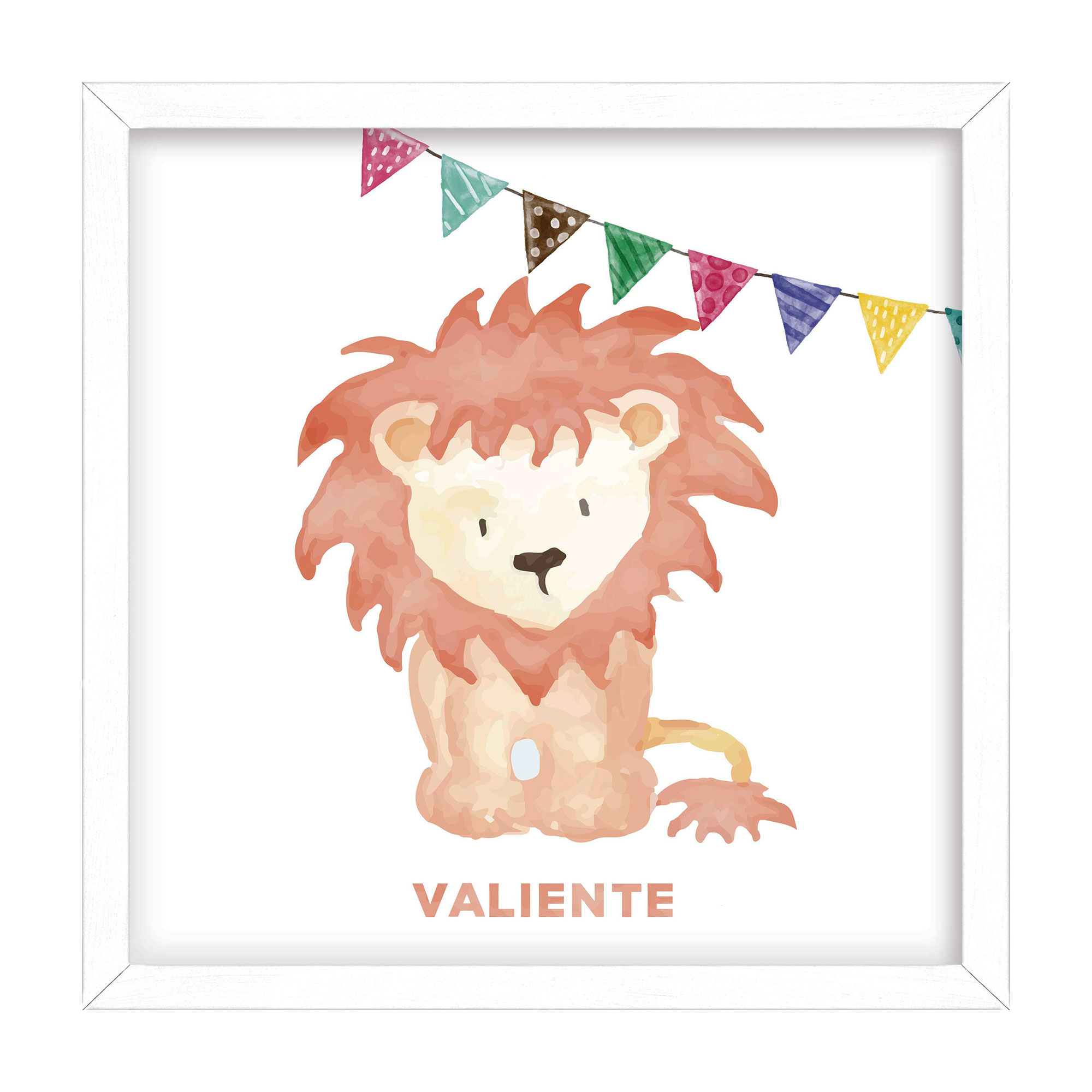 Cuadro Infantil León 30x30 cm
