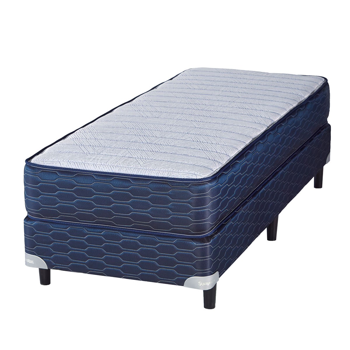 Conjunto De Resortes 1 1/2 Plaza 100x190 Bluestar Suavestar