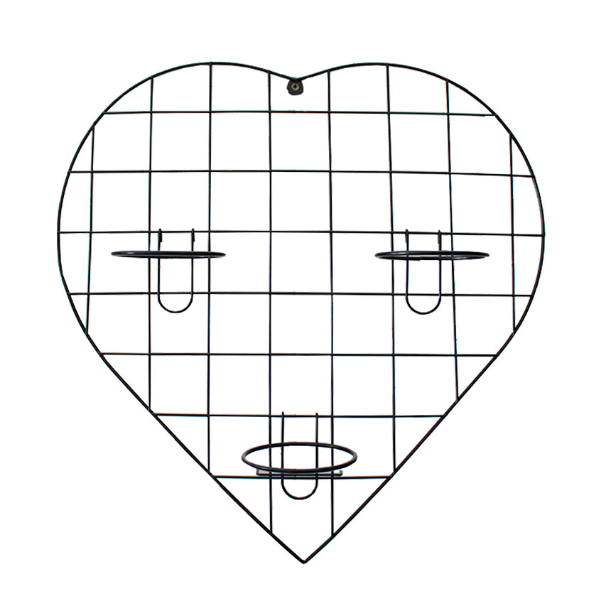 Portamacetas Corazón Negro