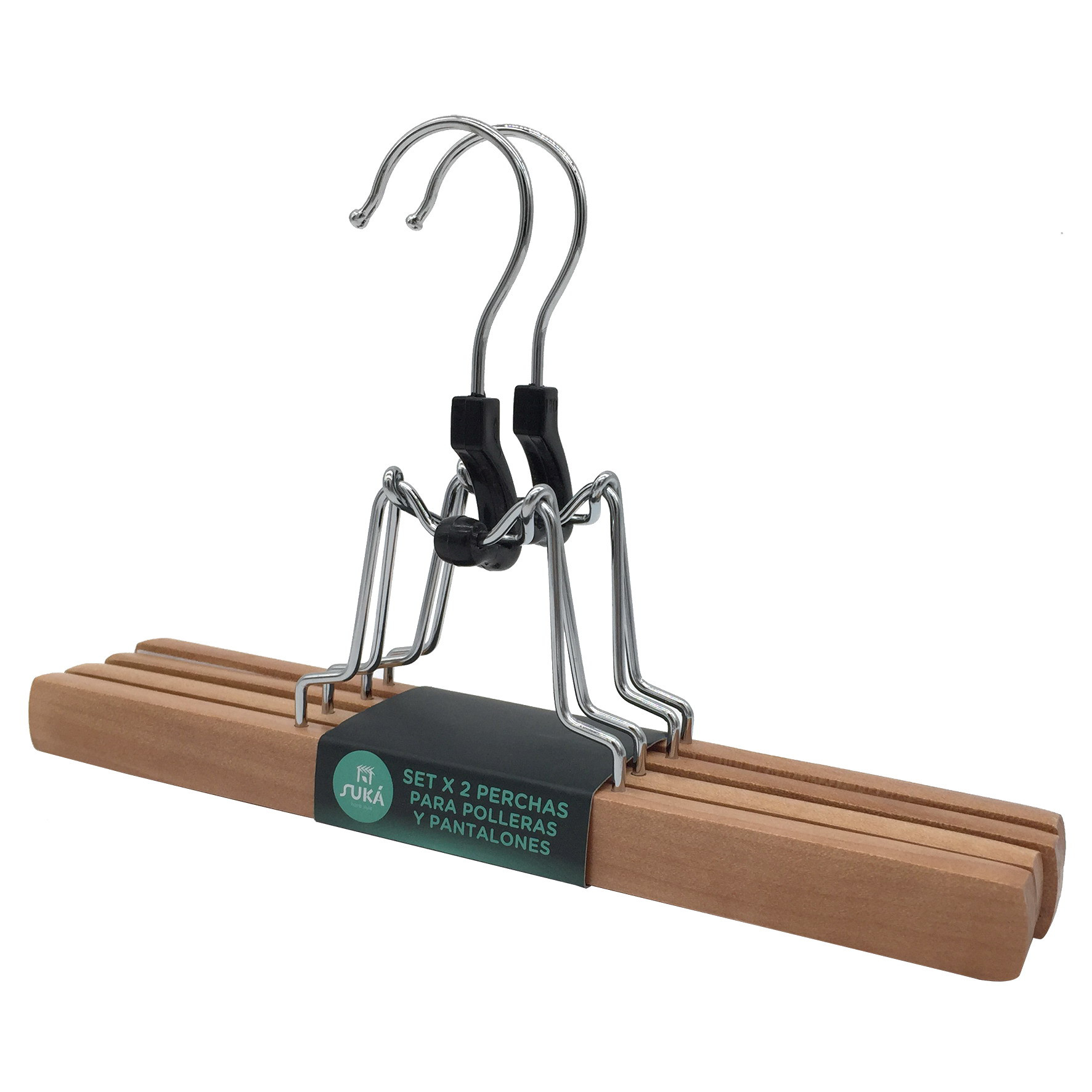 Set x 2 Perchas de Madera Suka