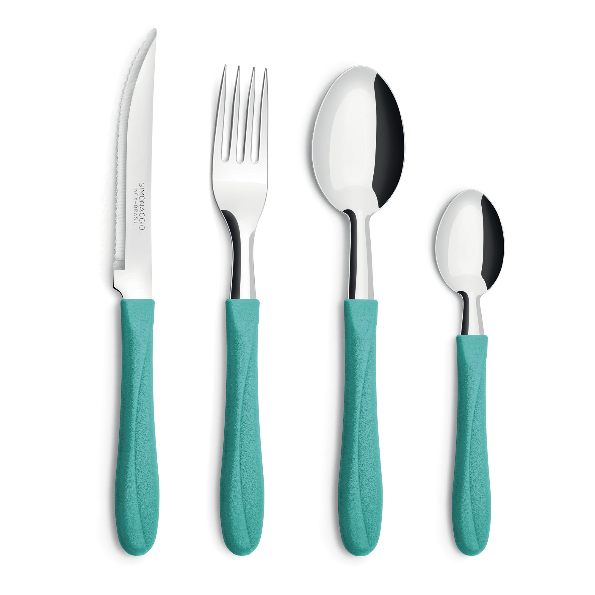 Juego de Cubiertos en Pote Simonaggio 25 Piezas Acero Inox.