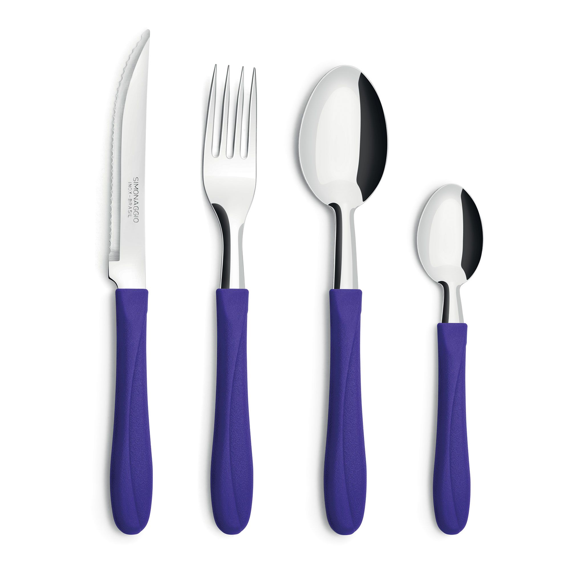 Juego de Cubiertos en Pote Simonaggio 25 Piezas Acero Inox.