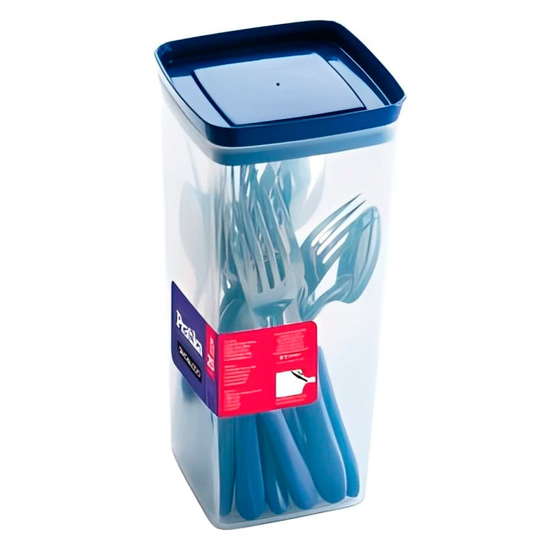 Juego de Cubiertos en Pote Simonaggio 25 Piezas Acero Inox.