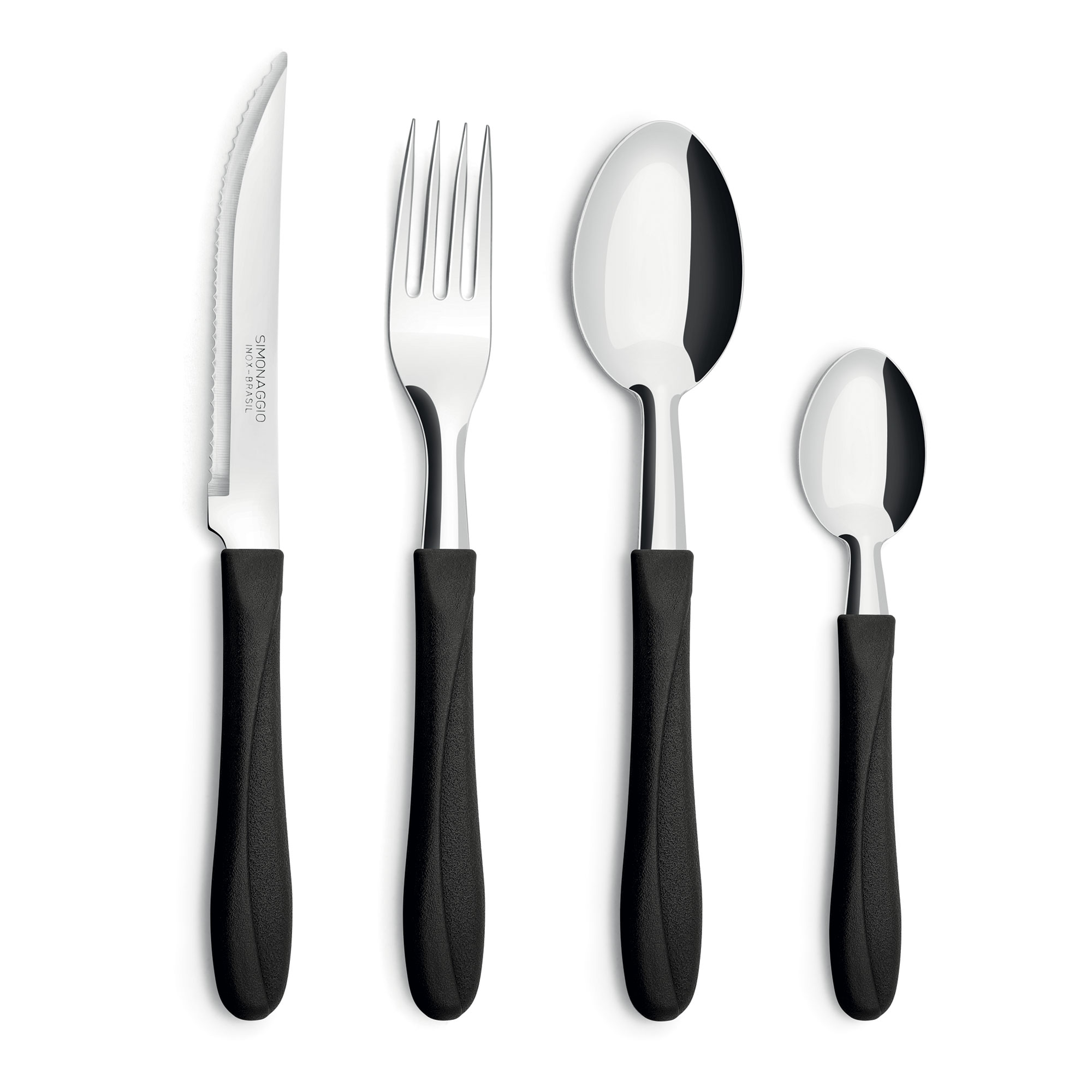 Juego de Cubiertos en Pote Simonaggio 25 Piezas Acero Inox.