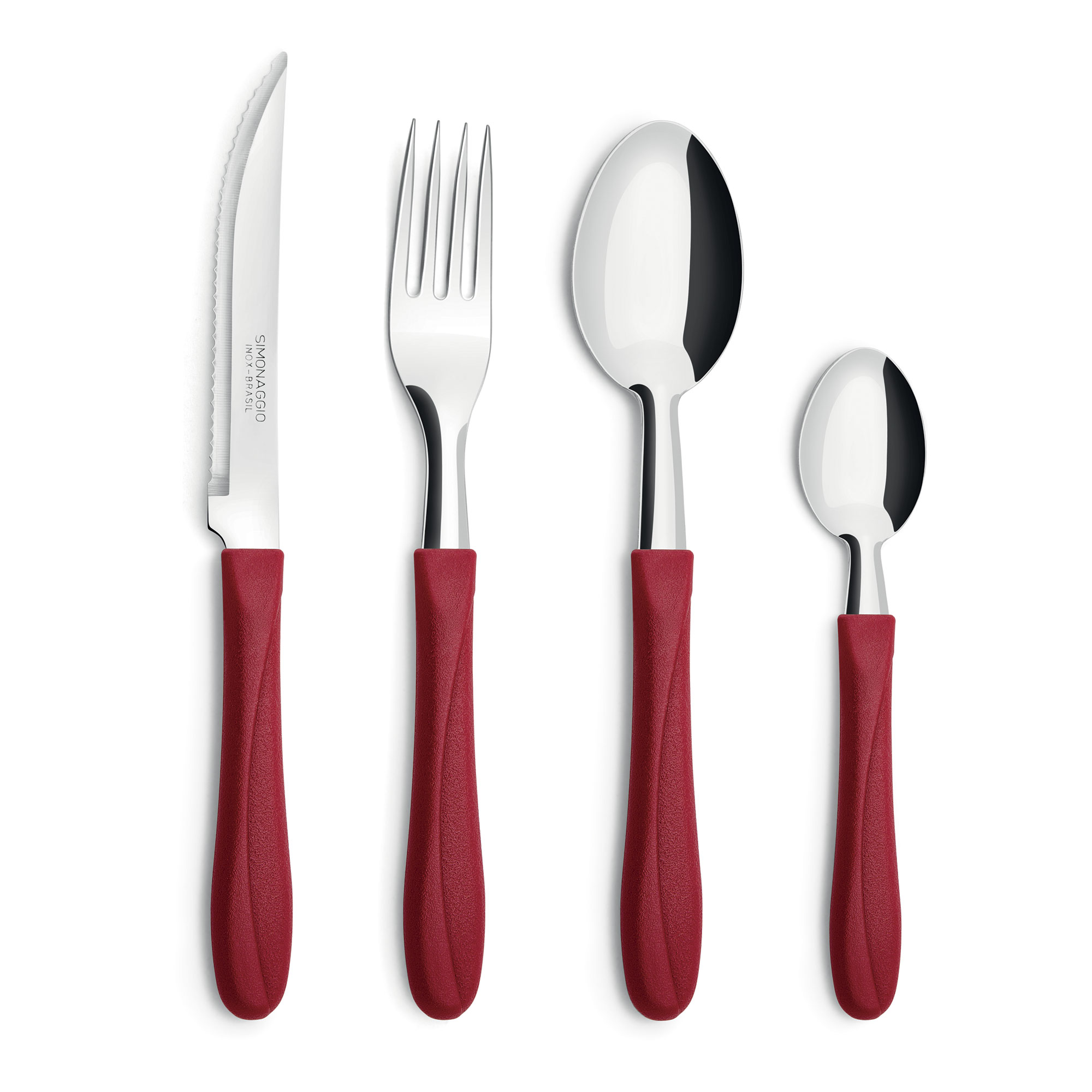 Juego de Cubiertos en Pote Simonaggio 25 Piezas Acero Inox.