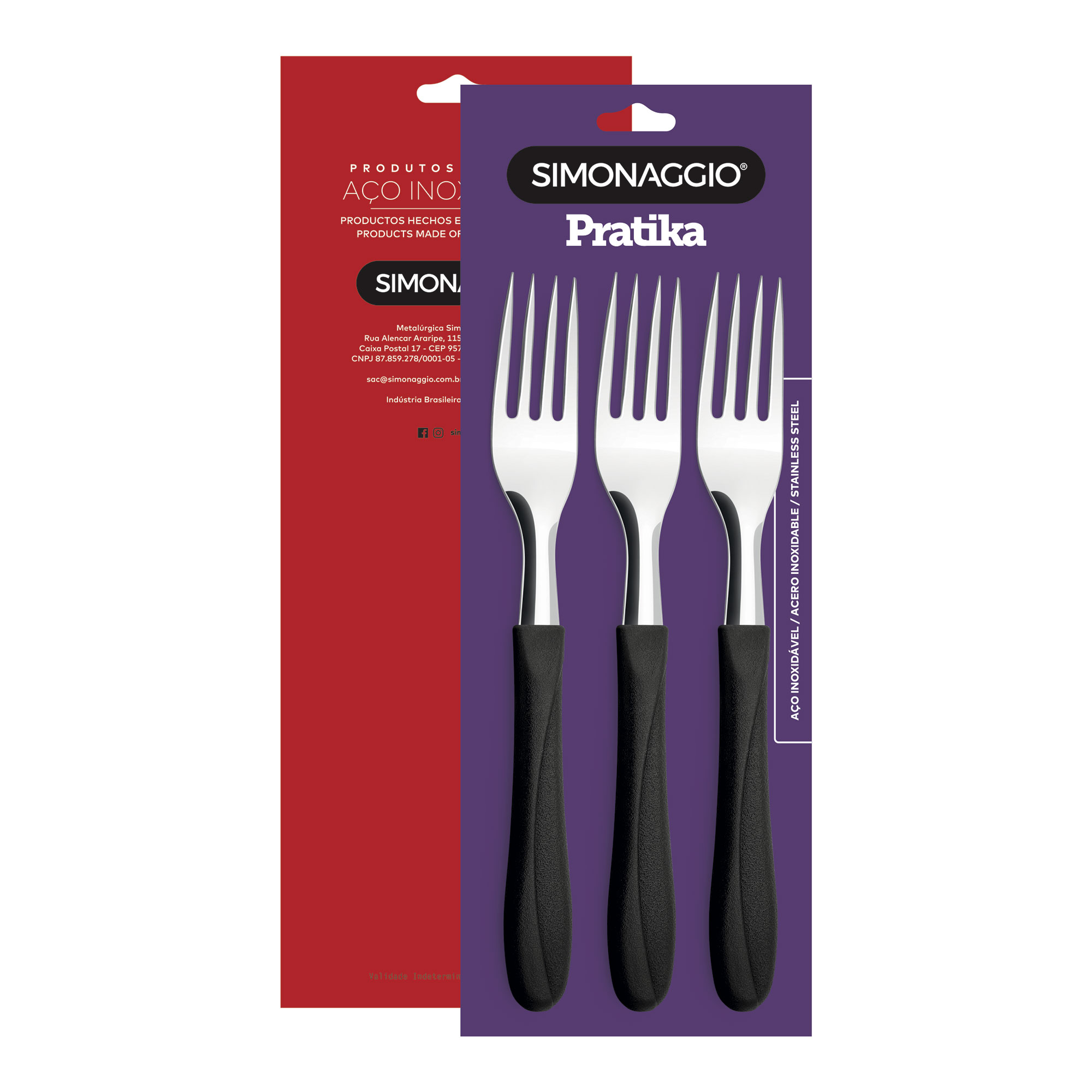 Juego de Tenedores Simonaggio 3 Piezas Acero Inox.