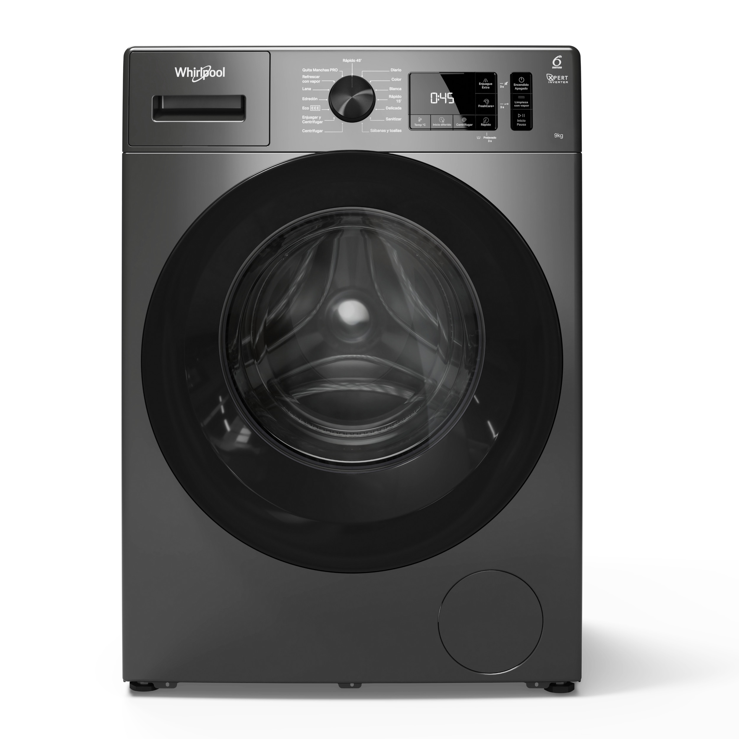 Lavarropas Whirlpool Carga Frontal 9 KG WNQ90ASDNA